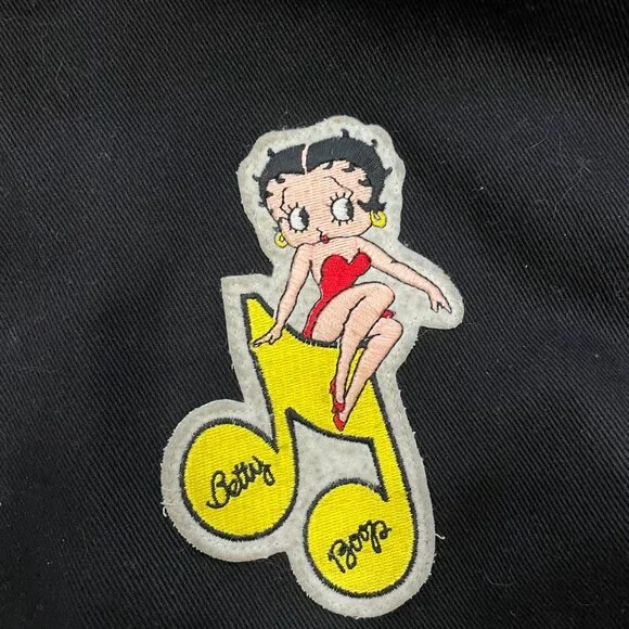 Vintage Betty Boop Leather Letterman’s Patched Jacket Jeff Hamilton L Rare